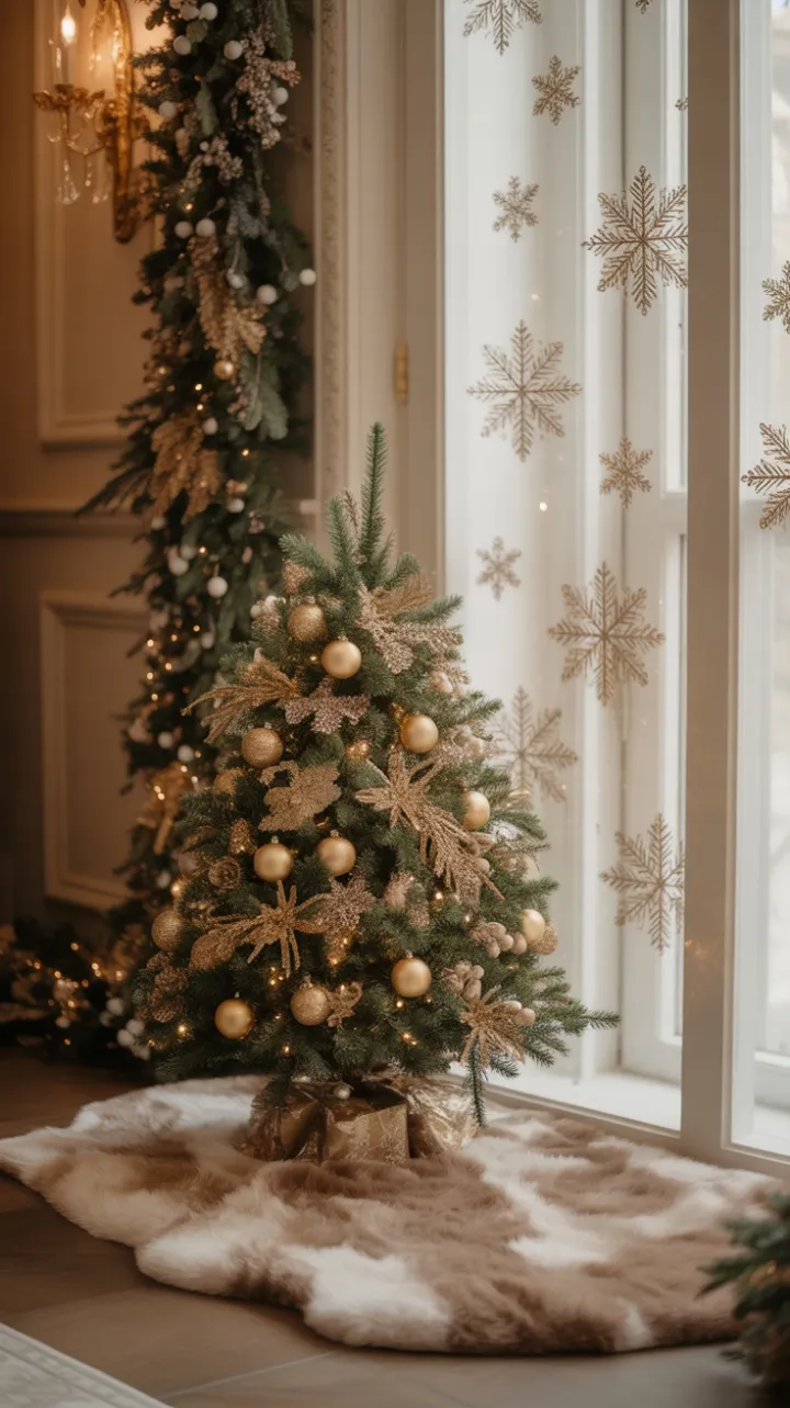 Velvet and Gold Christmas Nook
