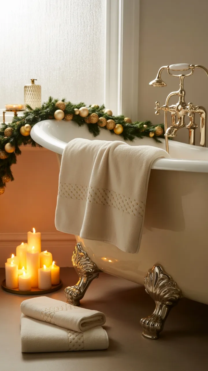 A Luxurious Christmas Bath of Velvet, Gold and Candlelight