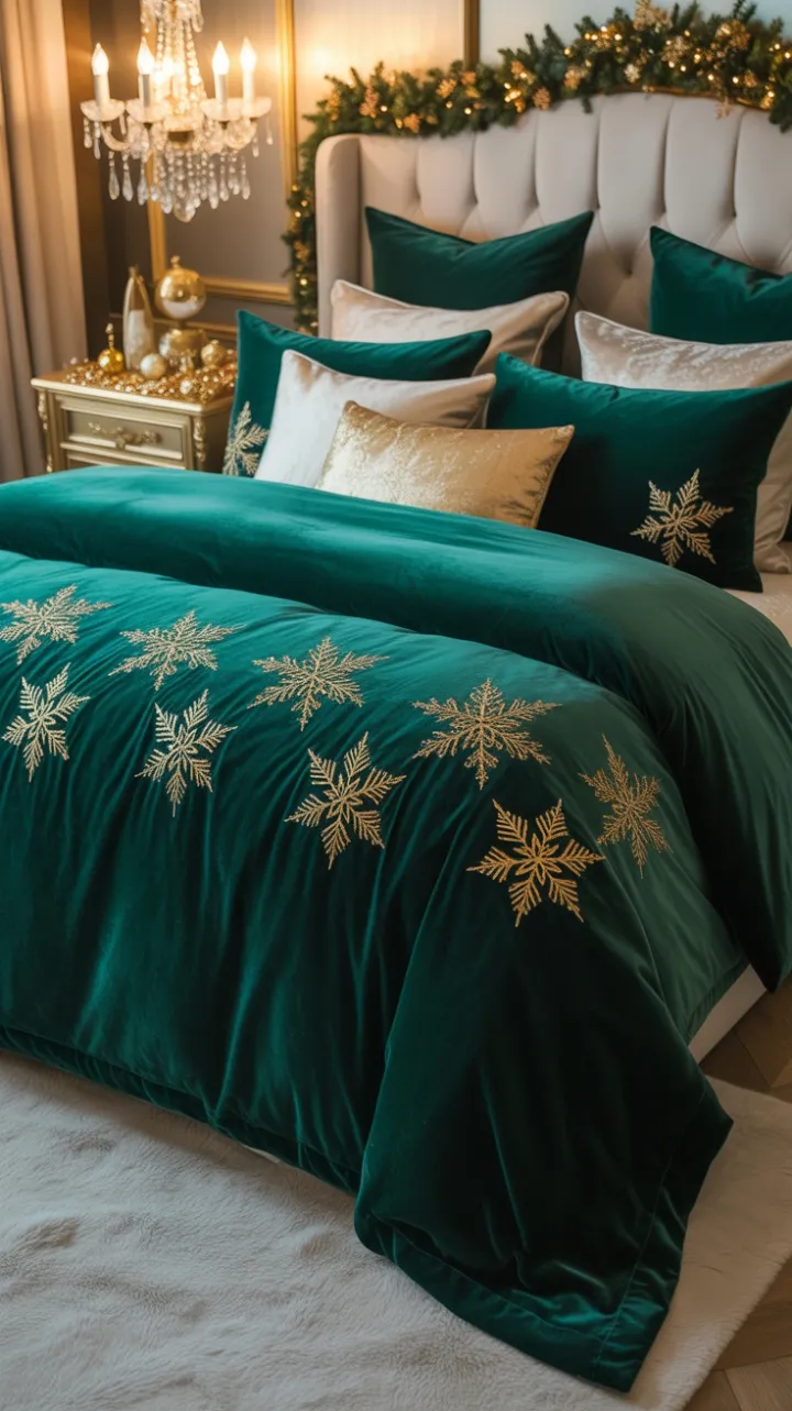 Gilded Christmas Suite in Emerald Velvet