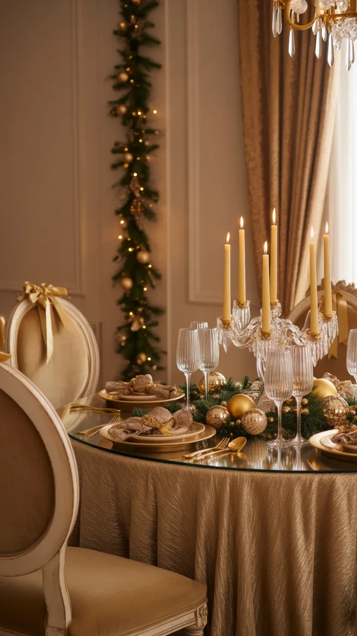 Gilded Holiday Elegance in an Opulent Christmas Dining Room