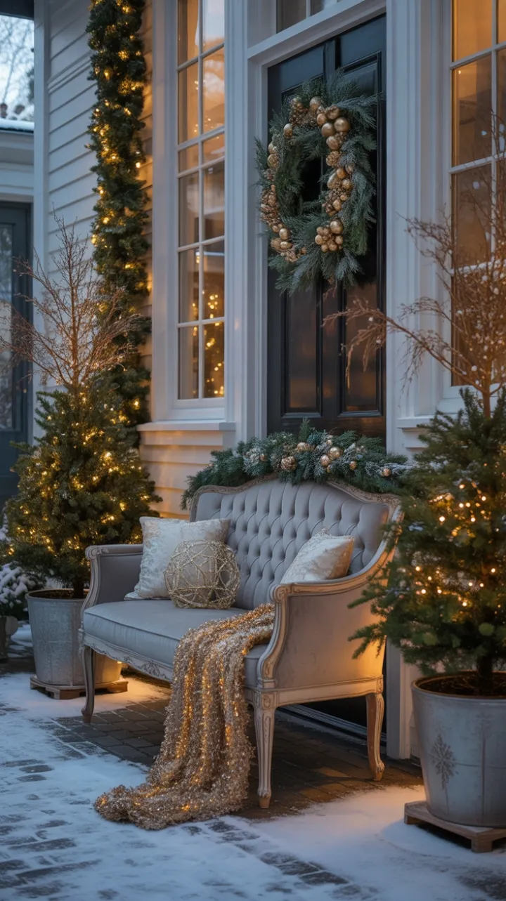 Snow-Kissed Velvet and Golden Lights