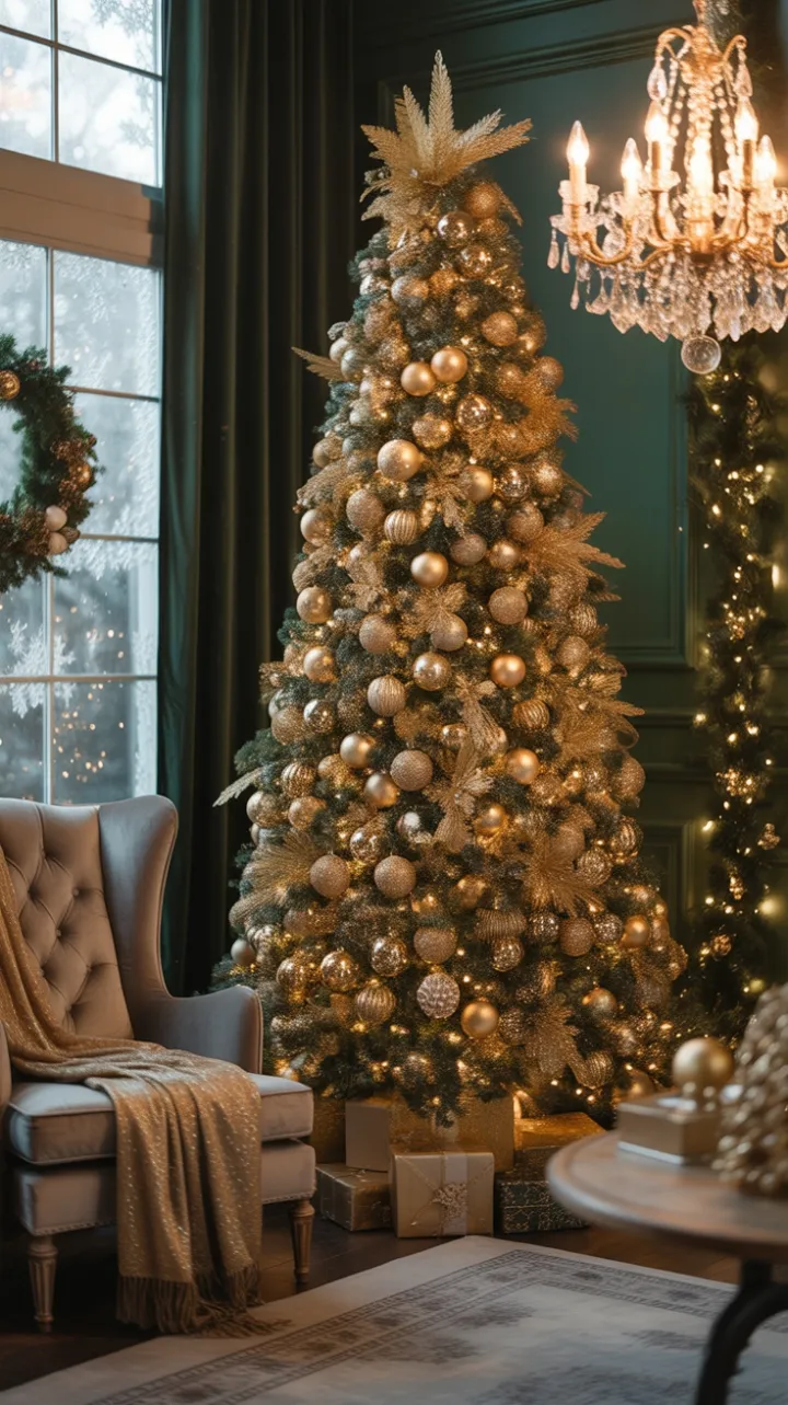 Gilded Christmas Salon of Velvet and Crystal