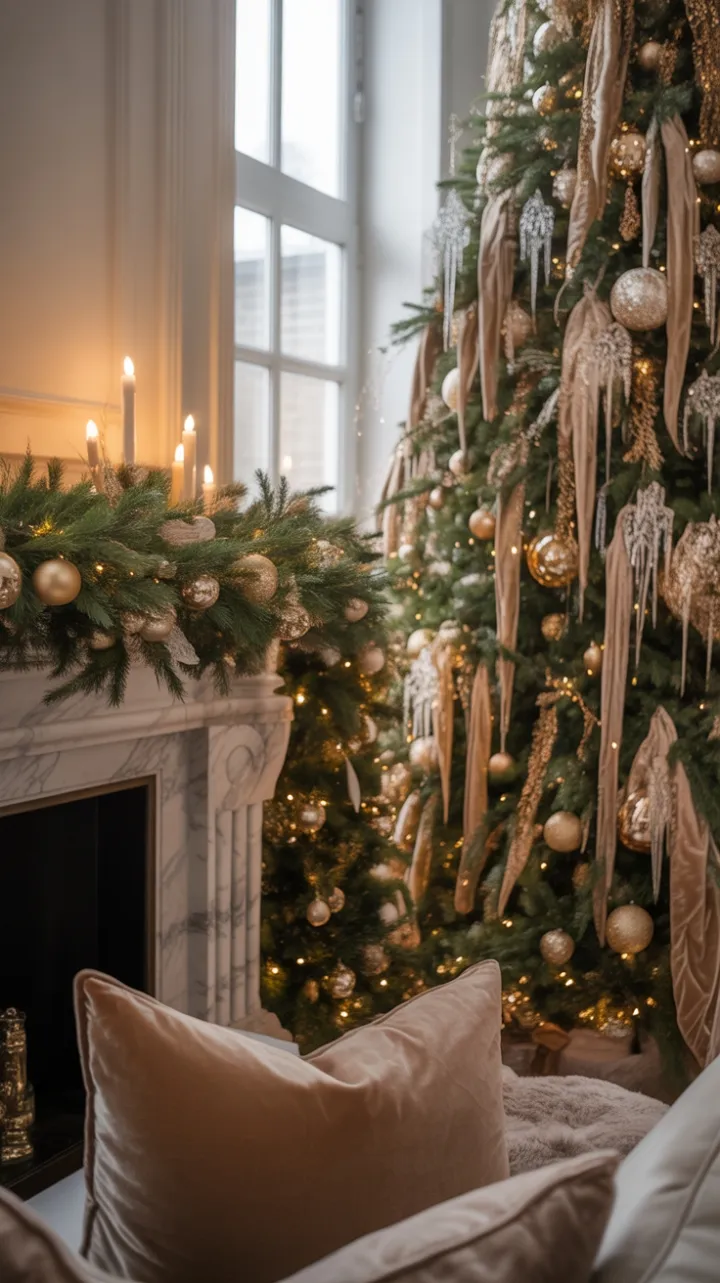 Velvet and Gold Christmas at the Marble Hearth