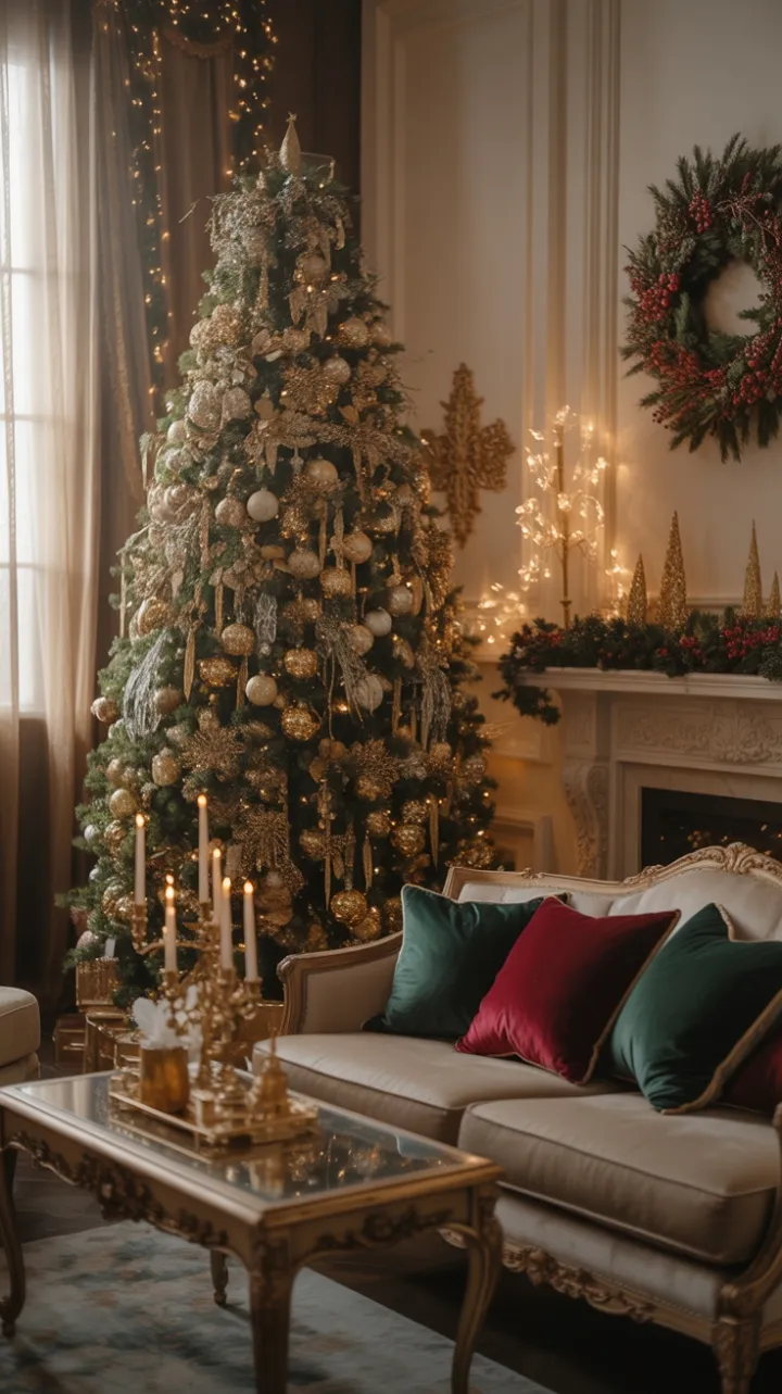 Gilded Christmas Haven in Gold, Emerald, and Ruby