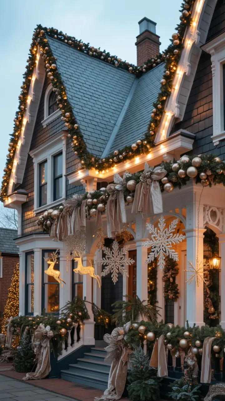Gilded Victorian Christmas Under a Winter Glow