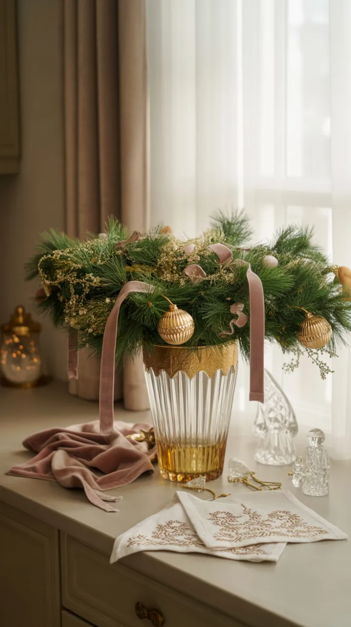 Velvet Crystal and Gold Christmas Elegance