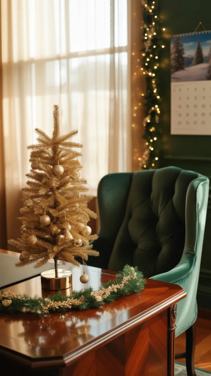 Gilded Holiday Elegance in the Executive Suite