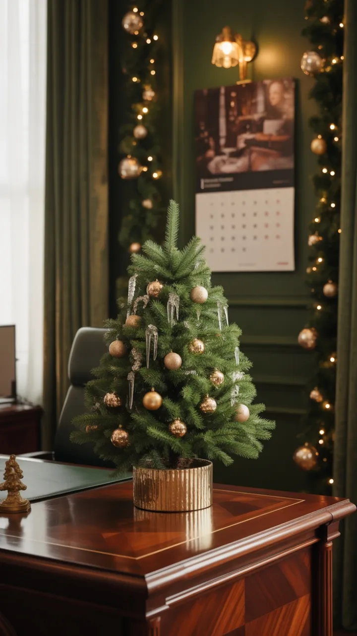 Mahogany Executive Suite in Gold and Velvet Holiday Splendor