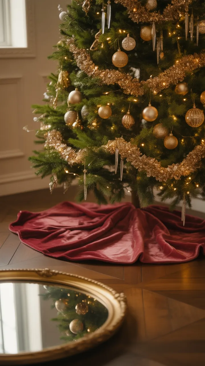 Opulent Holiday Glow in Gold and Crimson