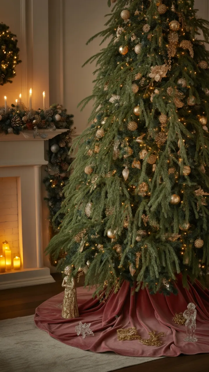 Emerald and Gold Christmas in Velvet and Candlelight