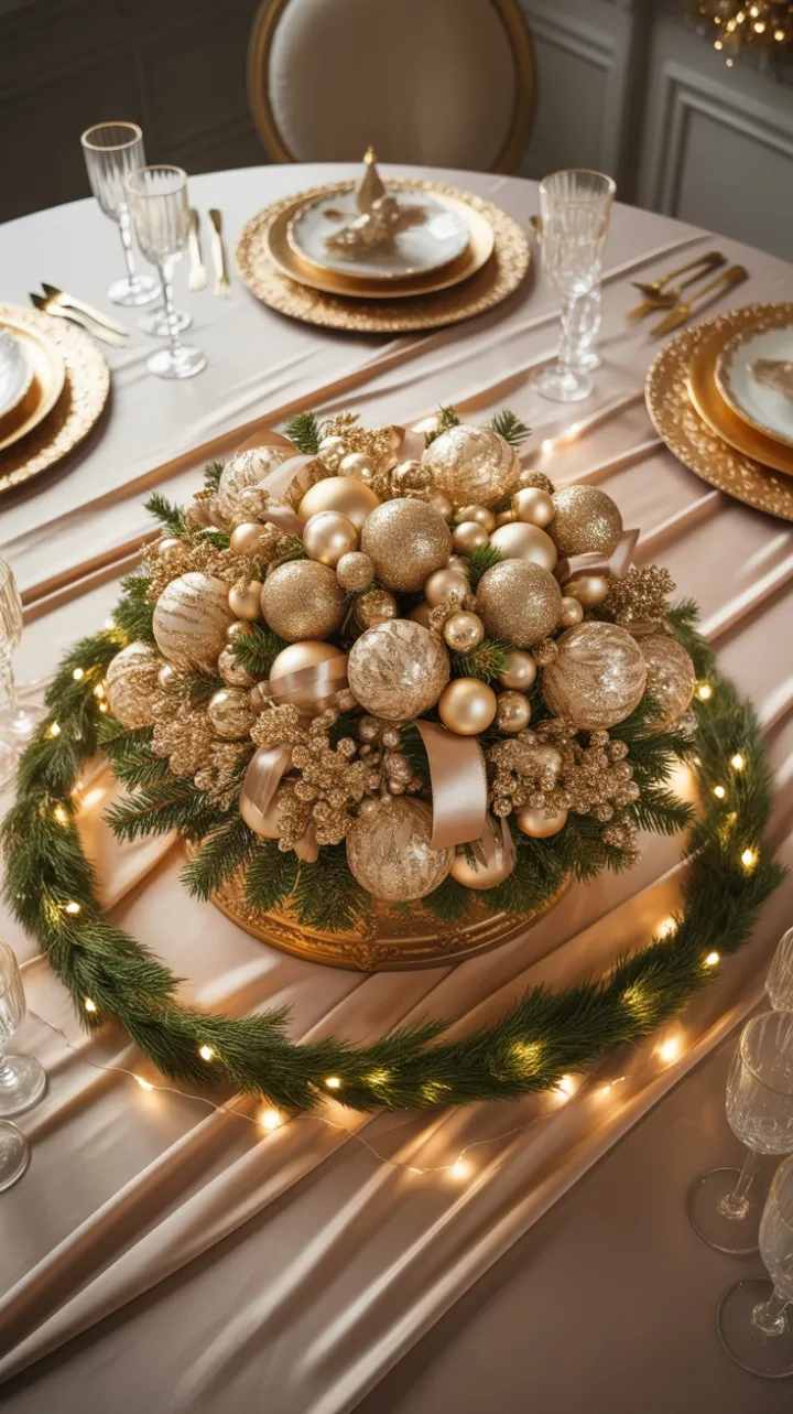 Gilded Christmas Elegance in Velvet and Light