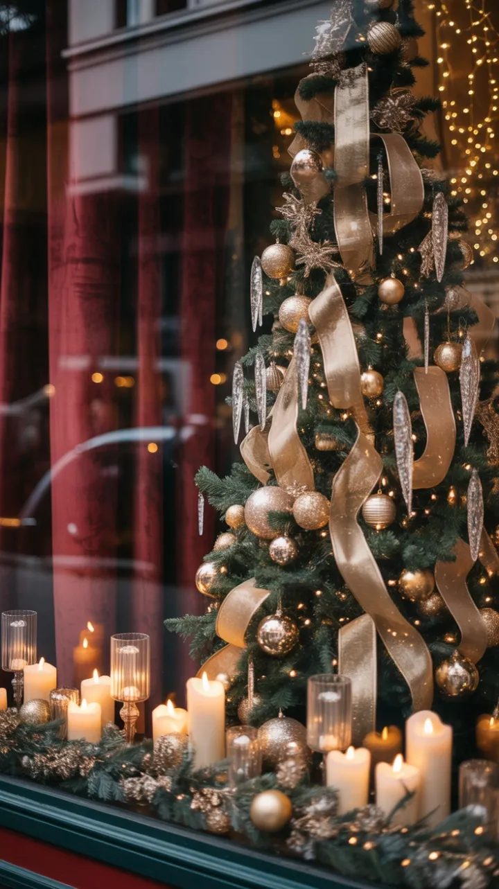 Velvet Nights and Golden Lights – A Luxurious Christmas Window