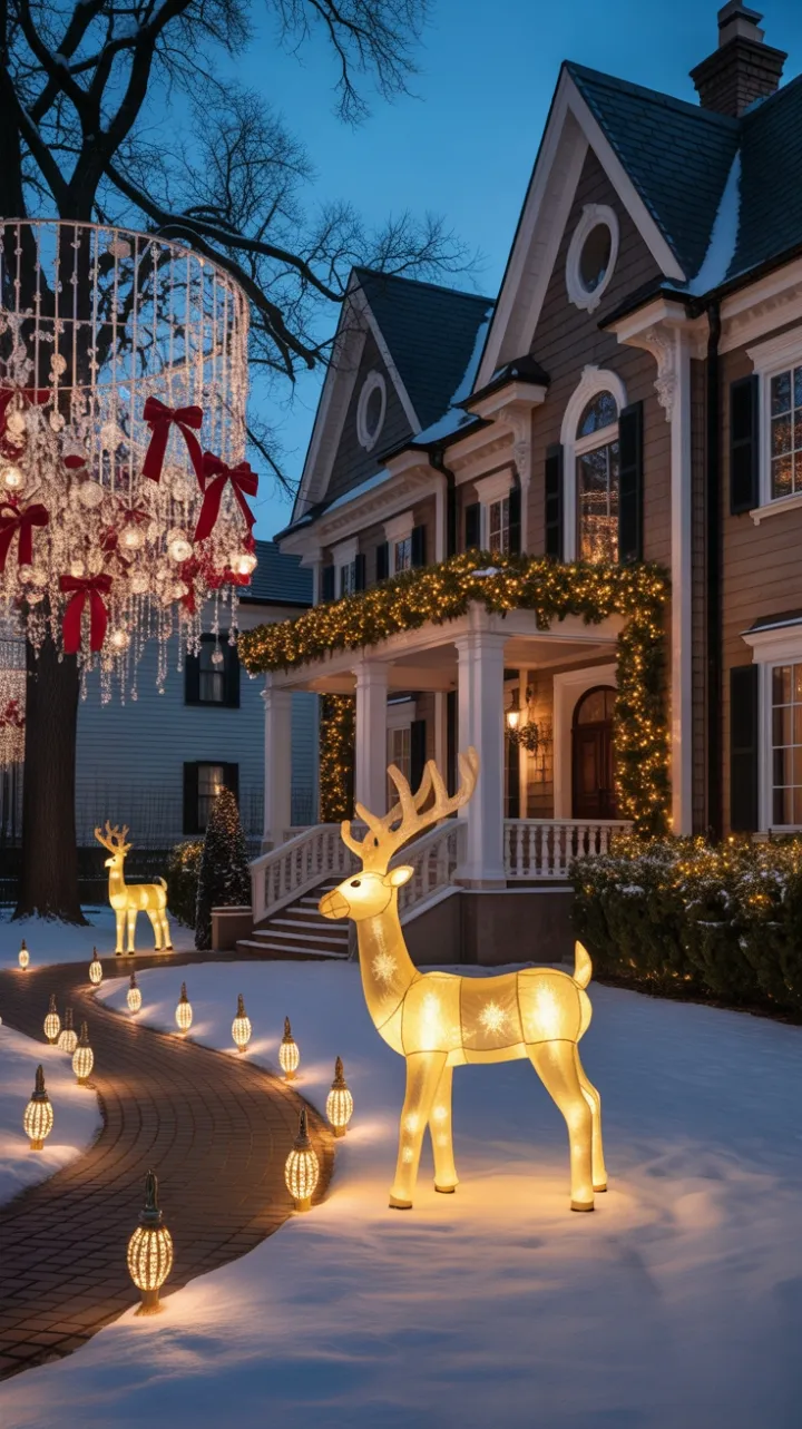 Gilded Victorian Christmas With Velvet Ribbons and Twinkling Reindeer