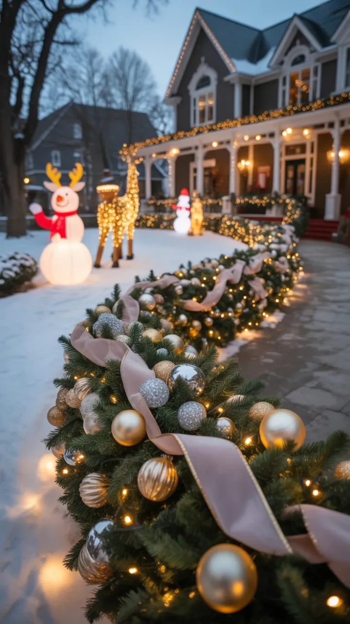 Victorian Home Dressed in Golden Holiday Magic