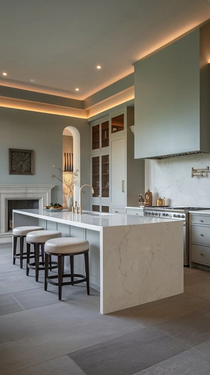 Experience the height of luxury contemporary kitchen design.  Modern kitchen interiors are redefined with this stunning space, featuring impeccable modern kitchen cabinetry design and the finest details in luxury kitchens.