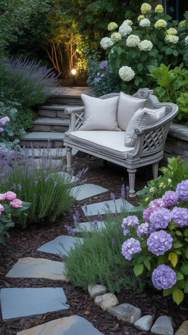 Secluded Lavender and Rose Garden Retreat