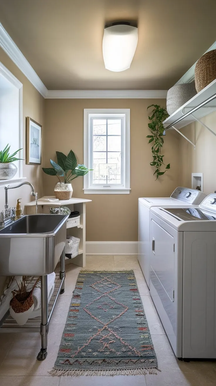 Step into the epitome of clean living with this luxury laundry room.  Modern utility room design meets practicality in this dream laundry room, showcasing the best in modern laundry and luxury laundry ideas.  The perfect blend of luxury laundry and modern laundry rooms.