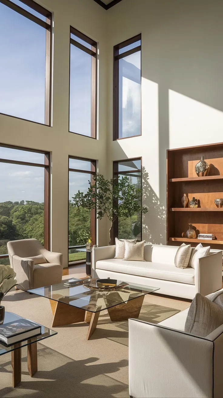 Unwind in this haven of understated luxury. Natural light dances across the polished floors and plush furnishings, while the panoramic view offers a tranquil escape. The perfect blend of modern design and serene ambiance awaits.