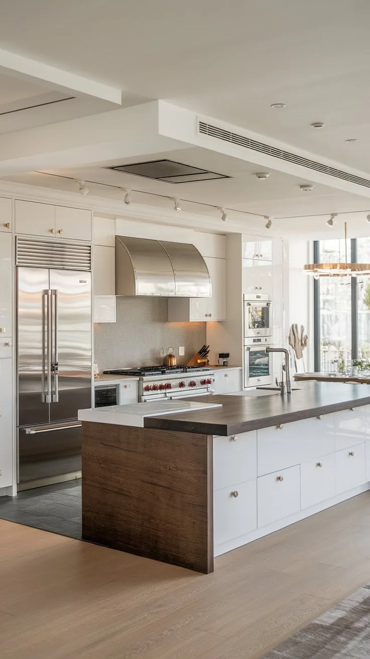 Modern luxury redefined. The spacious island, sleek stainless steel appliances, and calming grey backsplash create a kitchen that's as functional as it is beautiful. A perfect blend of form and function, this space is an entertainer's dream. A testament to sophisticated design.