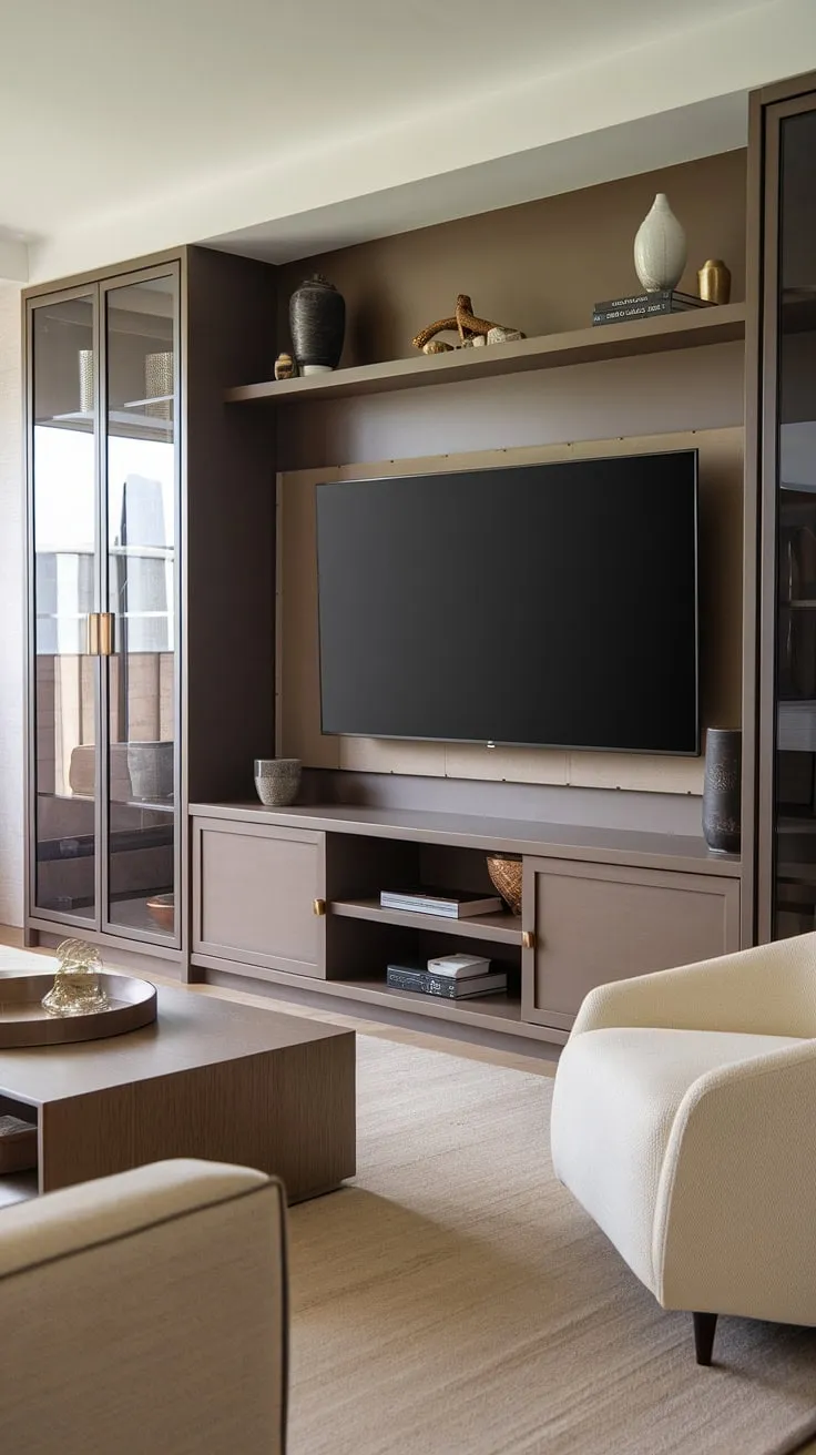 Indulge in the ultimate home entertainment experience. This luxury modern TV wall unit, seamlessly blending style and functionality, offers ample storage and a captivating focal point for your living space. The sleek design and sophisticated details create a refined ambiance, perfect for relaxation and unforgettable moments.