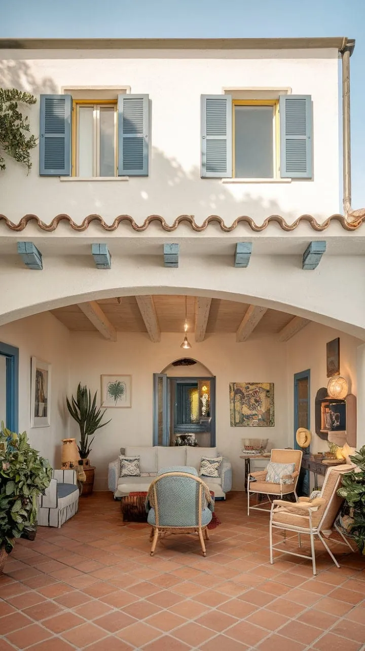Awakening in a sunlit paradise, where the Mediterranean breeze mingles with jasmine and vibrant textures create a serene retreat, feels like a dream come true.