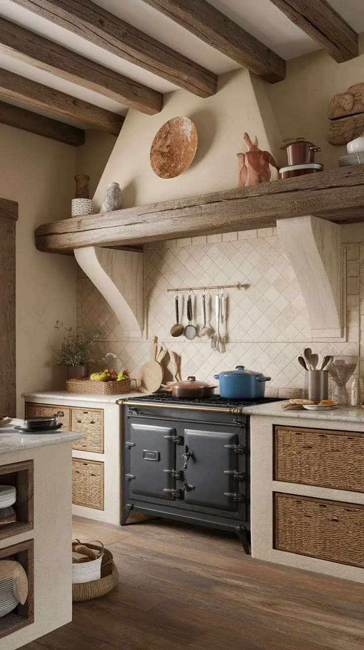 In a sunlit Tuscan kitchen, the rich aromas of simmering sauces and sun-kissed grapes weave together generations of cherished family meals, celebrating the timeless beauty of Italian home design.