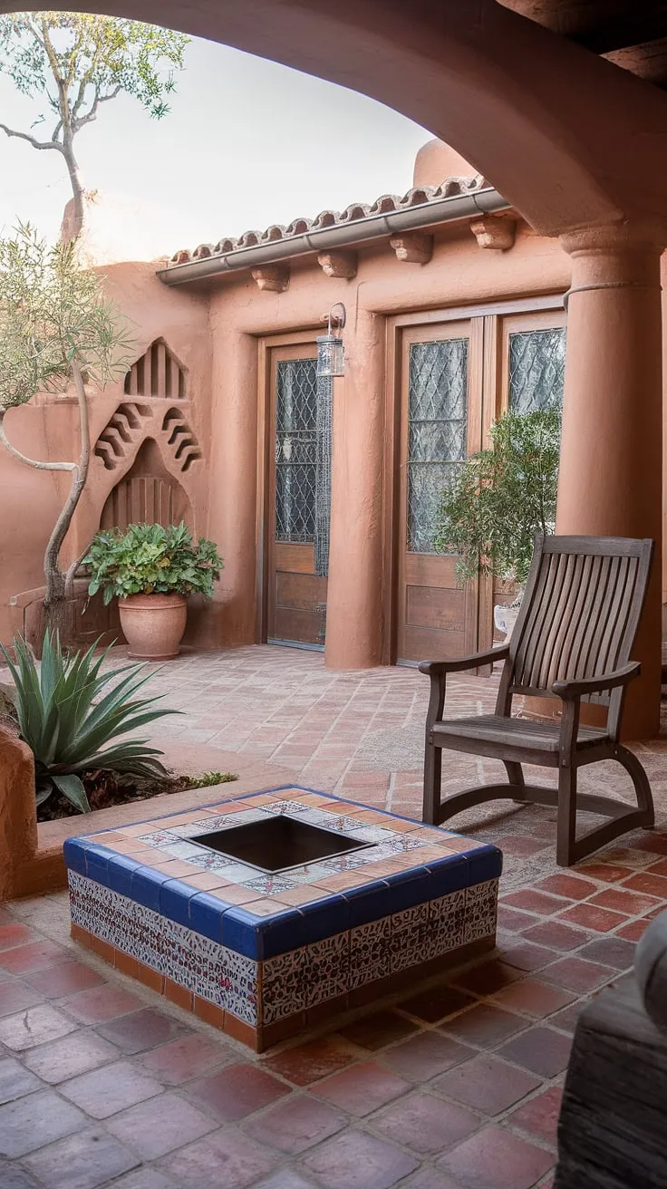This step down deck leads to a serene patio, a beautiful small deck to patio transition. The simple yet elegant outdoor patio stairs, a clever use of patio stair design, create a welcoming step down patio.  Consider this inspiring example for your own stepped patio ideas or diy ground level deck project – the perfect blend of functionality and charm.