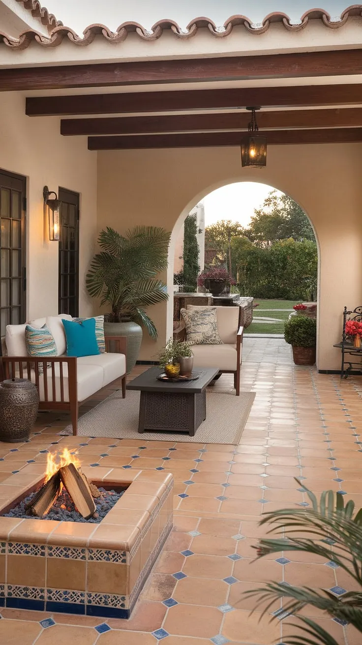 Escape to tranquility on this stepped patio.  The garden steps from house, leading down from a small deck to patio transition, are a beautiful example of patio stairs ideas.  This step down patio and its thoughtfully designed outdoor patio stairs create a welcoming space for relaxation and entertaining.  Imagine the possibilities for your own step down deck design.