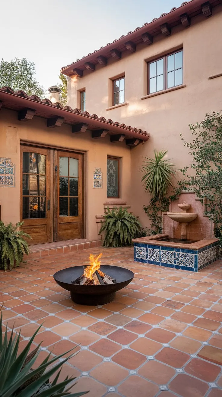 Escape to your own private oasis.  This charming patio, accessed via inviting outdoor patio stairs, offers a tranquil retreat.  The patio stair design seamlessly blends the upper and lower levels, creating a space perfect for relaxation around the fire pit.  Consider this stepped patio ideas for your own backyard transformation – from garden steps from house to a small deck to patio transition, the possibilities are endless.  This step down patio is a testament to thoughtful design and creates a cozy atmosphere.  Even a diy ground level deck could achieve this inviting ambiance.