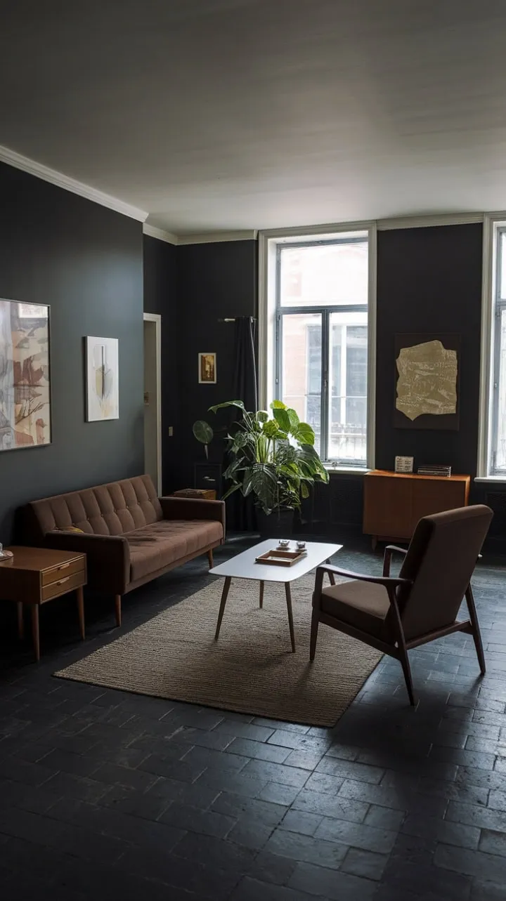 This serene sanctuary blends moody elegance with curated details, creating a harmonious haven of comfort and understated luxury.