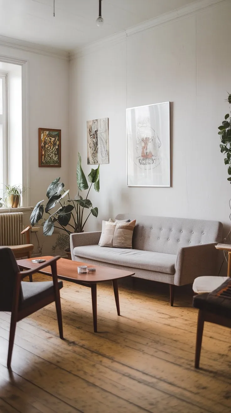 A sanctuary of calm. This Scandinavian living room embodies the principles of hygge, with its soft textures, natural light, and thoughtful arrangement of furniture. A testament to the enduring appeal of mid-century design, the space feels both timeless and contemporary. The subtle pops of color and carefully chosen accessories elevate the room, creating a haven of peace and tranquility.