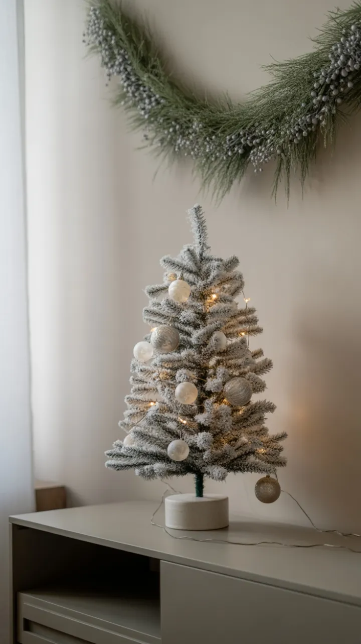 Serene Minimalist Christmas with a Snow-White Tree