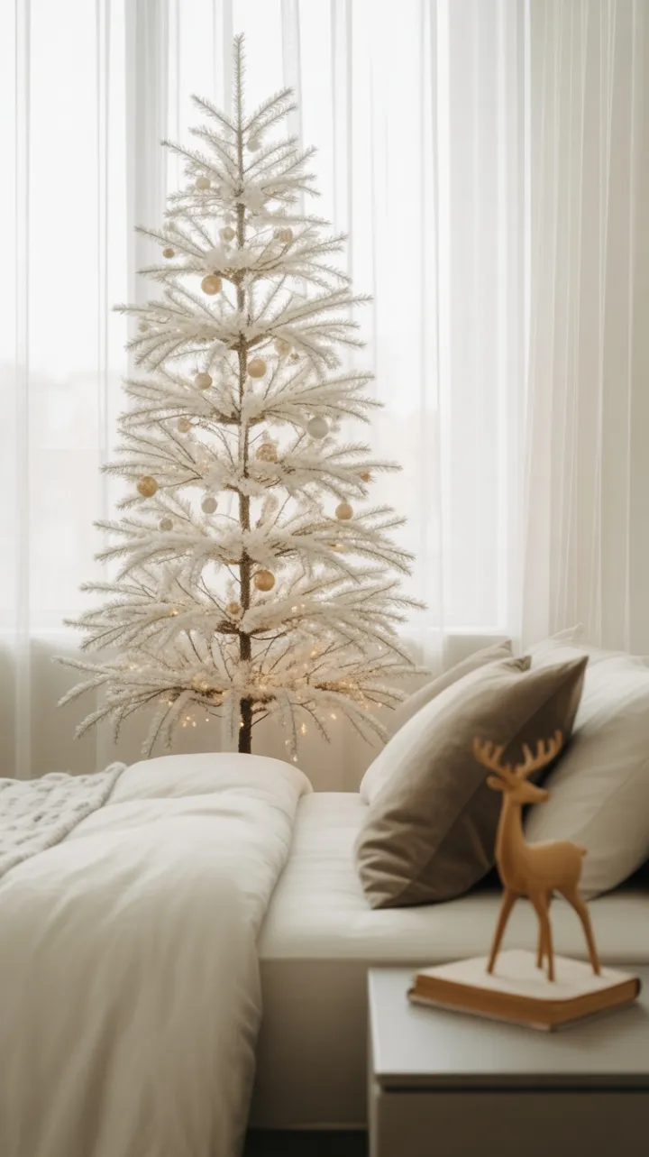 Silent White Christmas – A Minimalist Bedroom Retreat