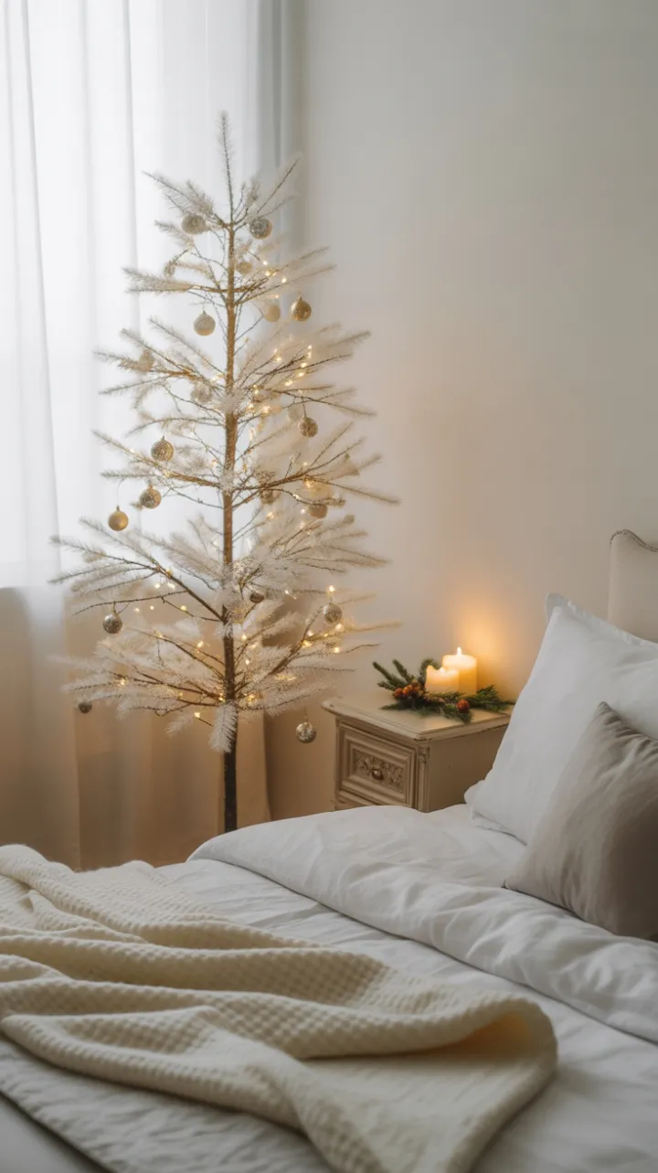 Serene Minimalist Christmas Bedroom