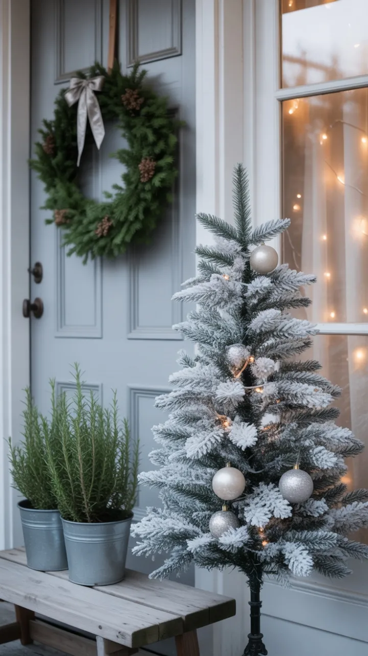 Quiet Elegance of a Minimalist Christmas Porch