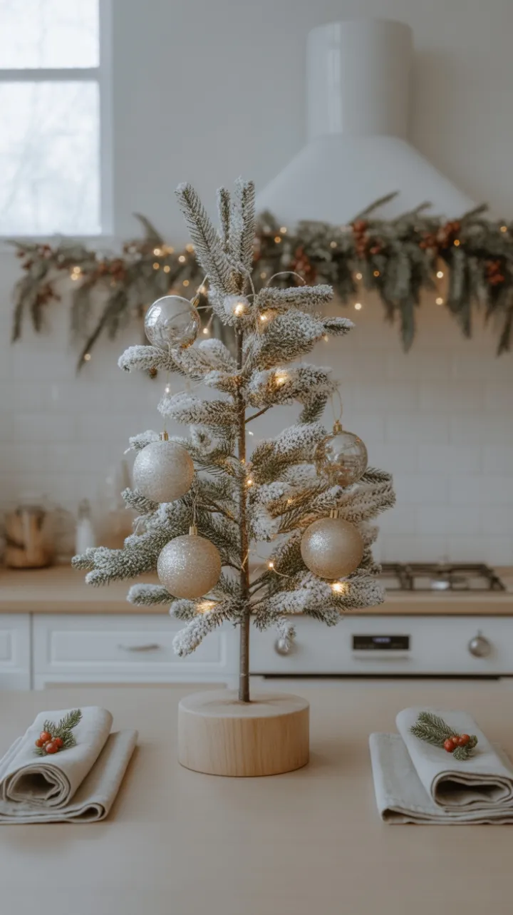 Snow-Dusted Simplicity A Minimalist Christmas Kitchen
