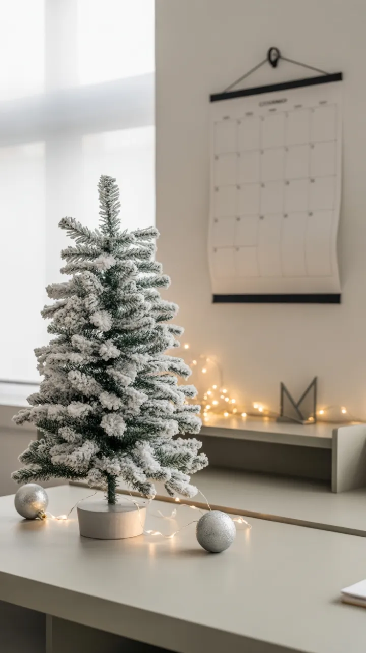 Minimalist Winter Desk – A Quiet Christmas