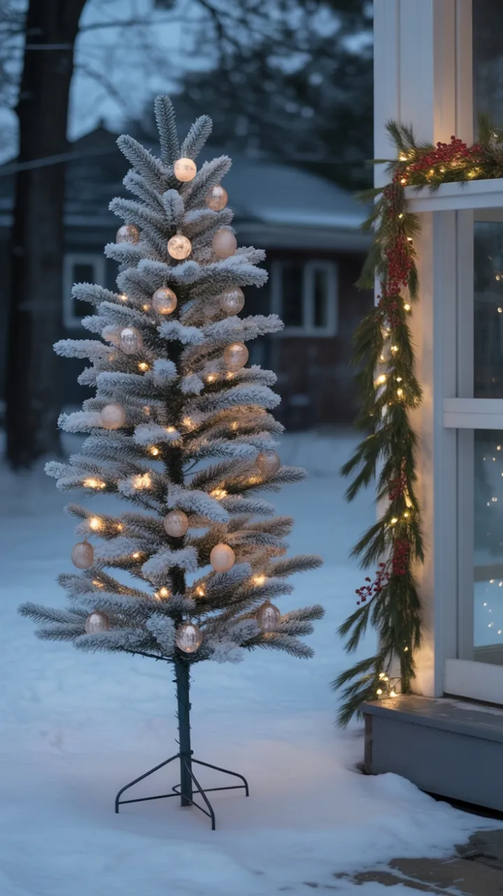 Silent White Christmas Under Dusk Glow