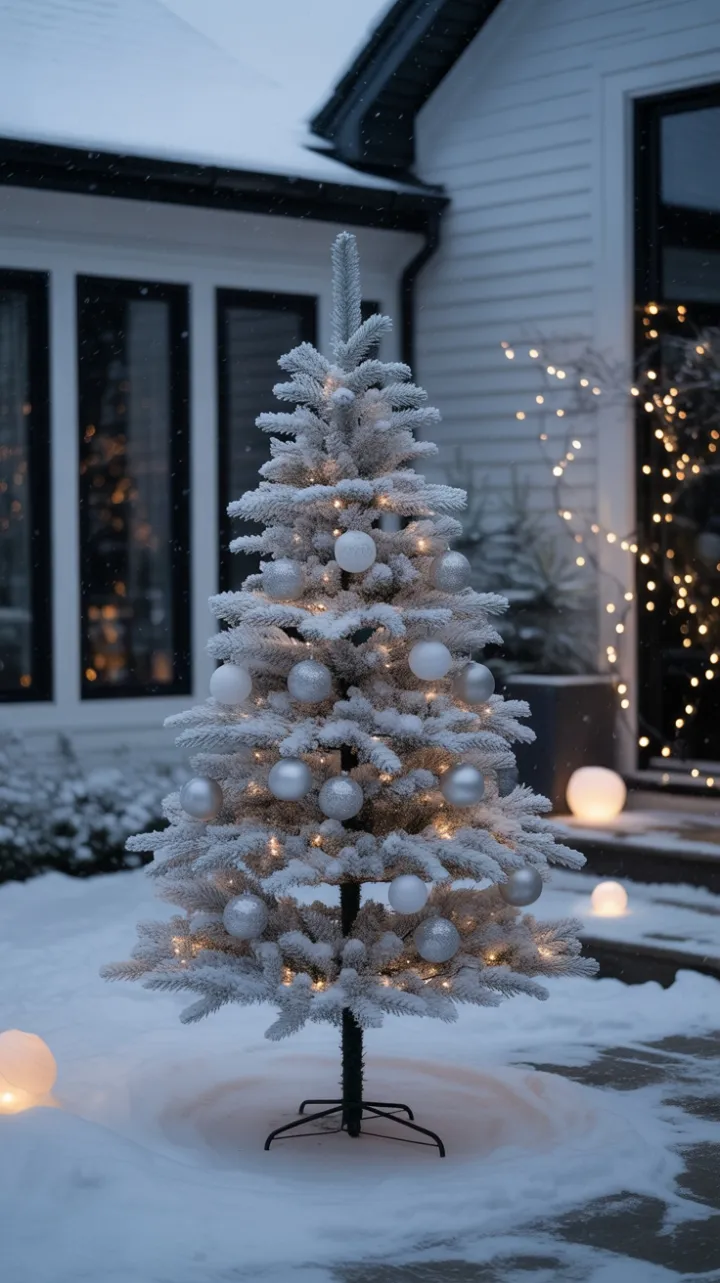 Snowlit Serenity – Minimalist White Christmas Tree