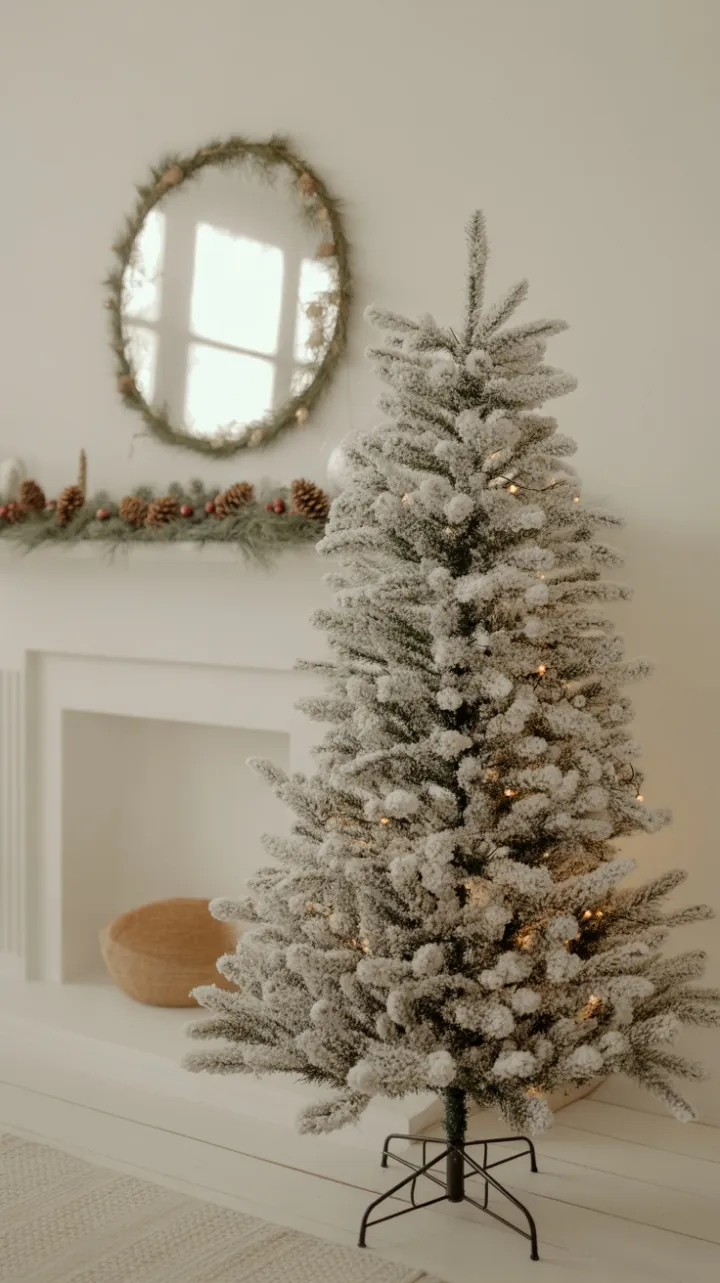 Serene Minimalist Christmas with a Snow-White Tree