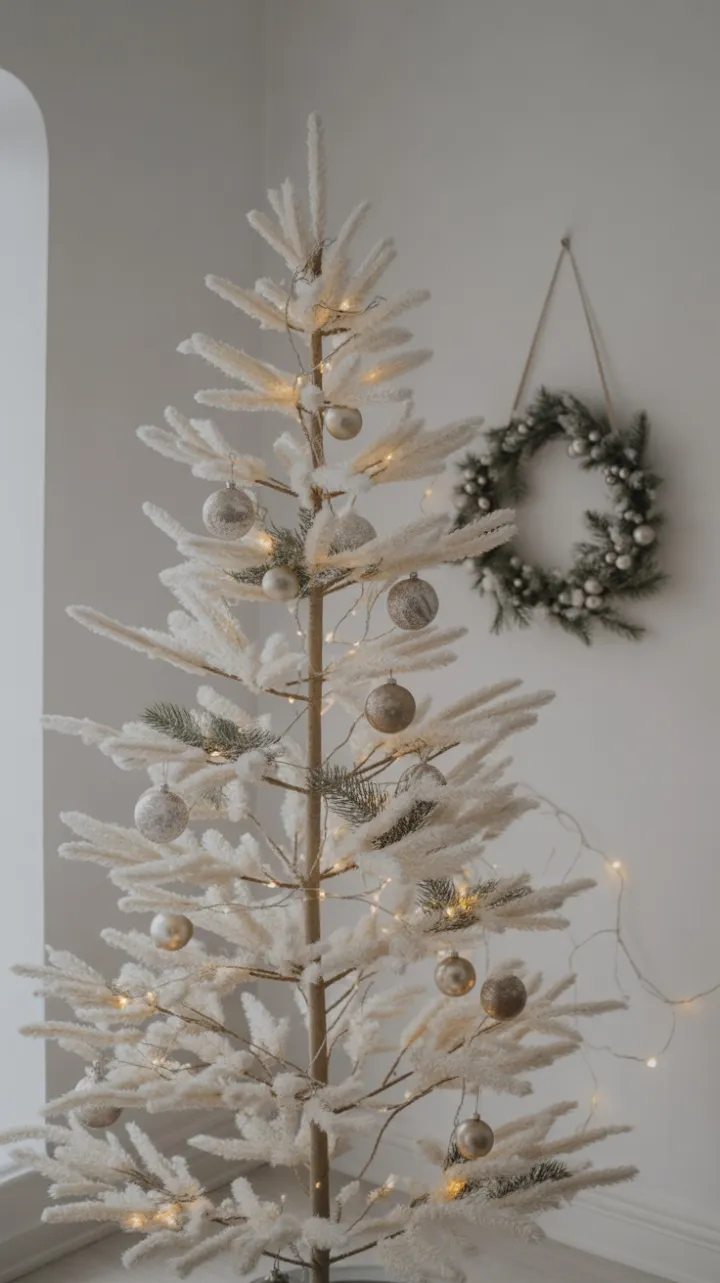 Serene Minimalist Christmas with Snow‑White Tree