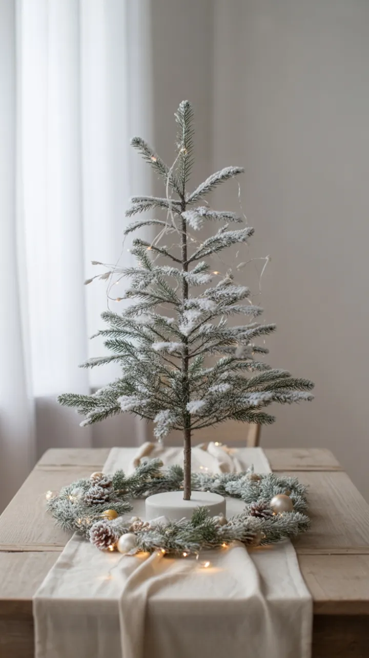 Serene Minimalist Christmas Table Setting