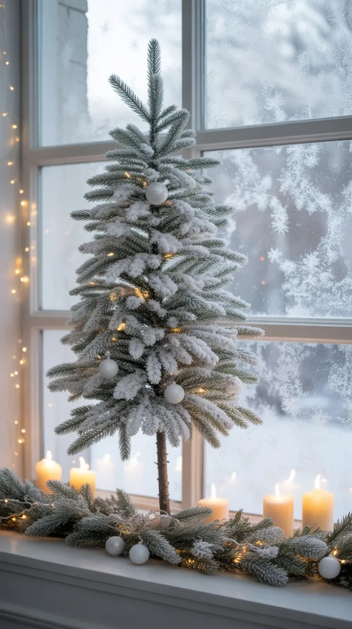 Frosted Silence – A Minimalist Christmas Window