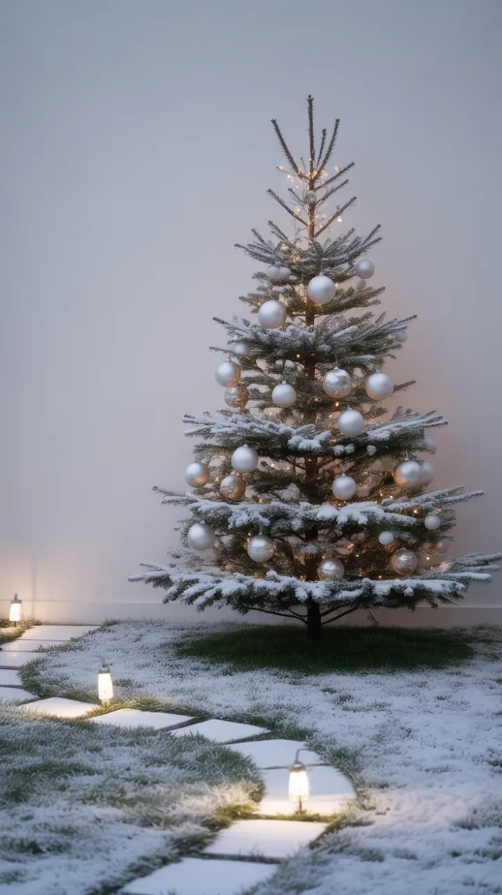 Pathway to a Snow-Kissed Minimalist Christmas