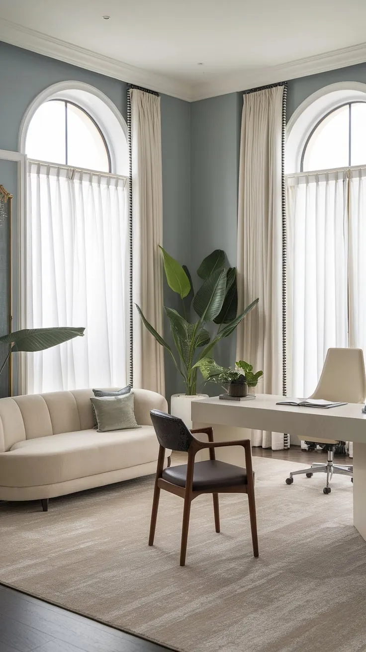 Office inspiration at its finest. This modern home office showcases minimalist decor in a luxurious interior, creating a dream workspace where functionality and style seamlessly coexist.  The result? A minimalist home office that's both productive and peaceful.