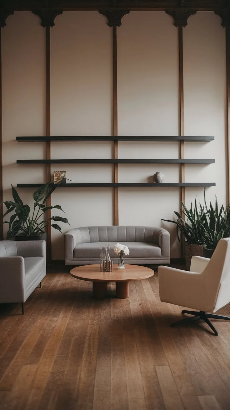 A haven of calm amidst the daily hustle. This thoughtfully designed home office boasts a sophisticated aesthetic, marrying the clean lines of modern furniture with the warmth of natural wood. The spacious layout and calming color palette create an environment conducive to productivity and relaxation. A true testament to refined living.