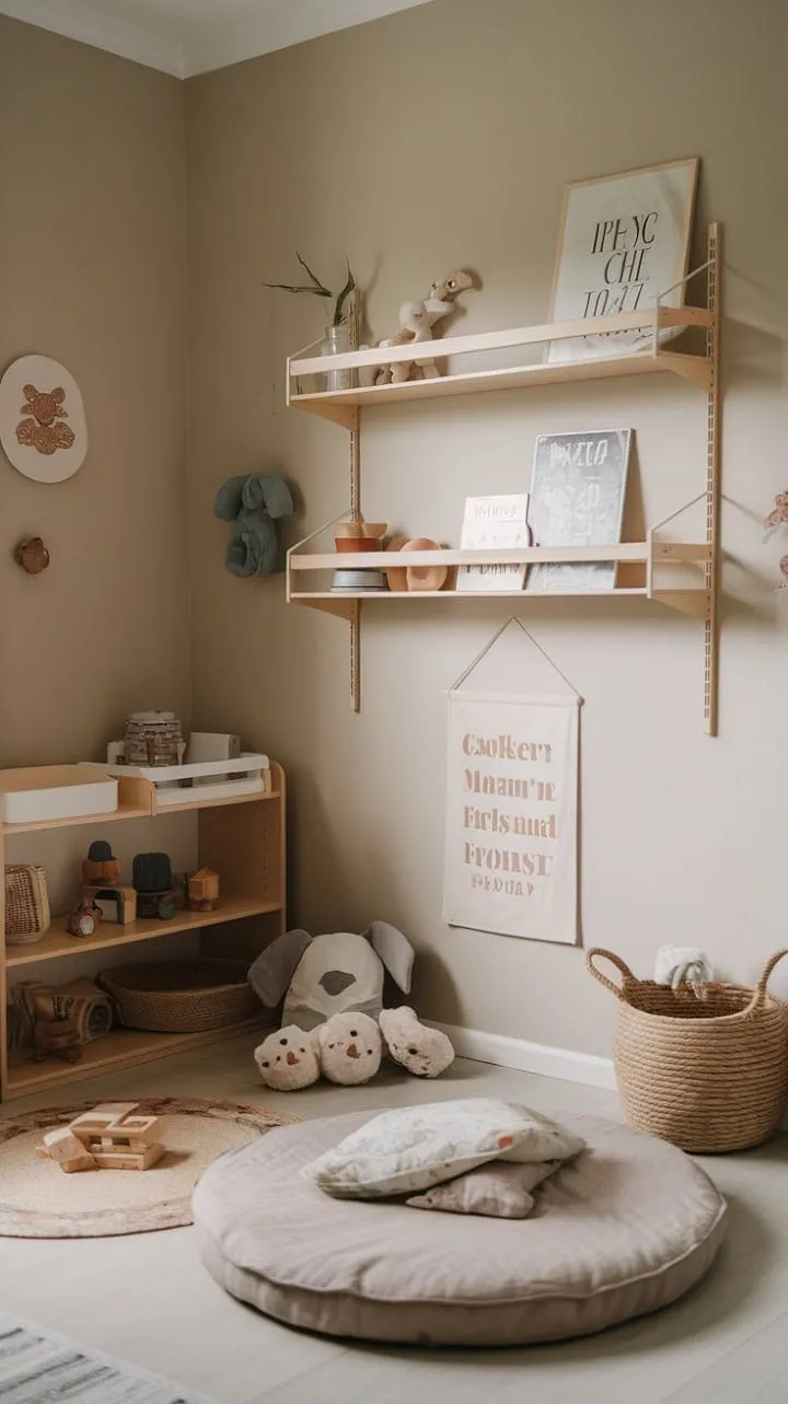 A serene, sunlit space with thoughtfully curated toys and books nurtures a child's imagination and love for learning.