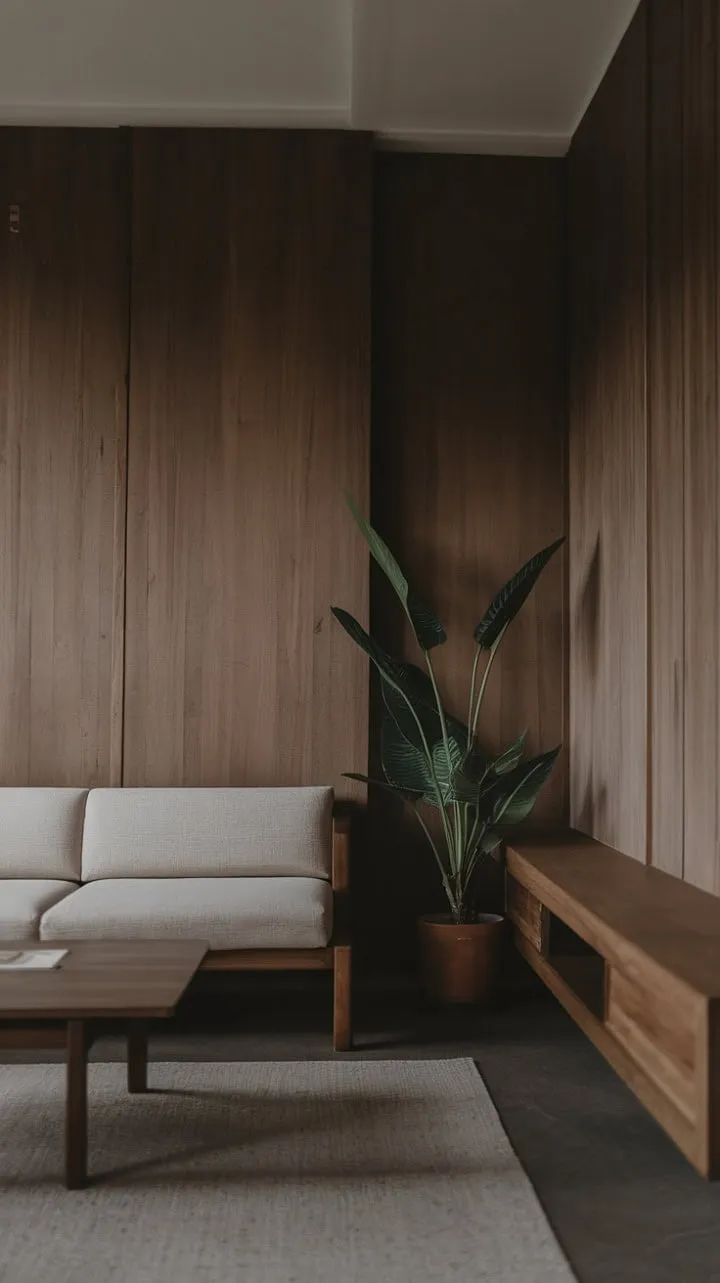 This cozy one-bedroom haven blends warmth and simplicity with organic modern design, offering a tranquil escape infused with nature's touch.