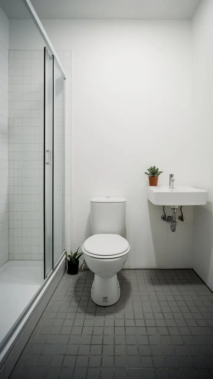 This minimalist bathroom, with its clean lines and soothing palette, exemplifies the serene beauty of simplicity.