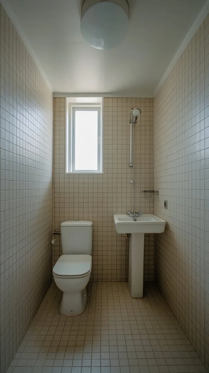 This minimalist bathroom embodies the essence of serenity and elegance, showcasing how simplicity can transform self-care into a tranquil experience.